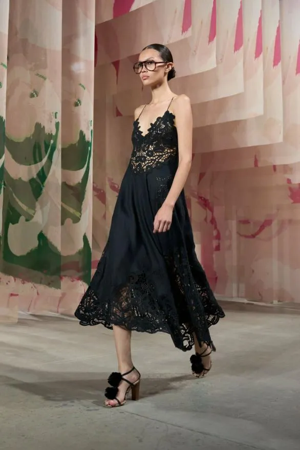Brigitte Dress Noir Women Ulla Johnson Dresses Brigitte Dress Noir Women Ulla Johnson Dresses