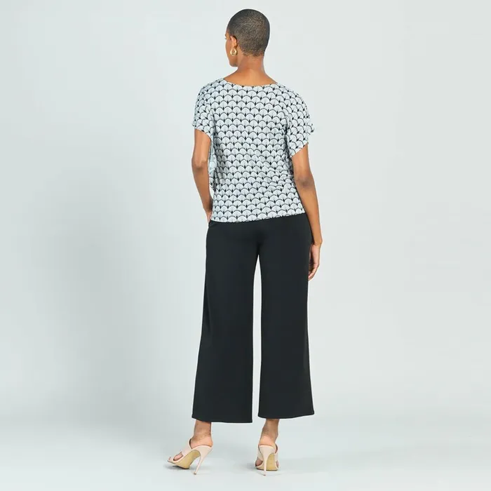 Butter Knit 8211 Caftan Flutter Sleeve Top 8211 Fan Motif 8211 Final Sale Women Clara Sunwoo Tops Tunics