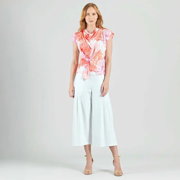 Butter Knit 8211 Drape Neck Loop Front Top 8211 Sunset Petals Women Clara Sunwoo Spring Collection Butter Knit 8211 Drape Neck Loop Front Top 8211 Sunset Petals Women Clara Sunwoo Spring Collection