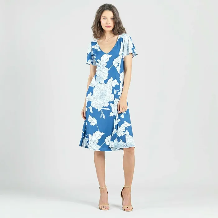 Butter Knit 8211 Flutter Sleeve ALine Midi Dress 8211 Mum Sketch Women Clara Sunwoo Spring Collection