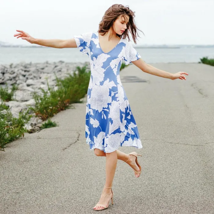 Butter Knit 8211 Flutter Sleeve ALine Midi Dress 8211 Mum Sketch Women Clara Sunwoo Spring Collection