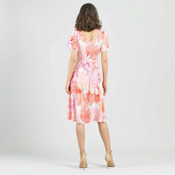 Butter Knit 8211 Flutter Sleeve ALine Midi Dress 8211 Sunset Petals Women Clara Sunwoo Spring Collection