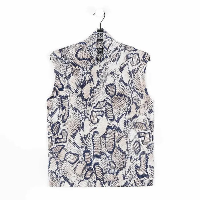 Butter Knit 8211 Mock Neck Box Tank 8211 Python Scale 8211 Final Sale Women Clara Sunwoo Tops Tunics