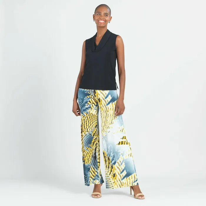 Butter Knit 8211 Palazzo Pant 8211 Palm Feather 8211 Final Sale Women Clara Sunwoo Pants Skirts