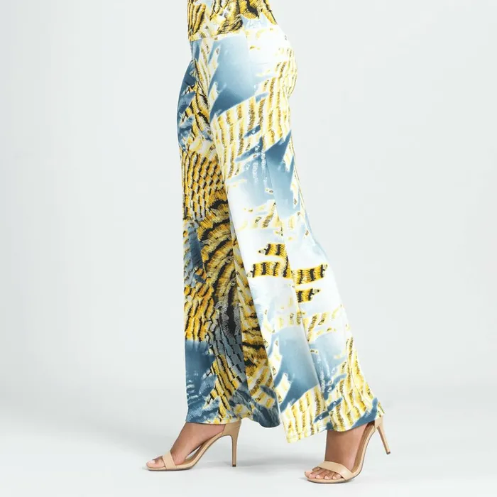 Butter Knit 8211 Palazzo Pant 8211 Palm Feather 8211 Final Sale Women Clara Sunwoo Pants Skirts