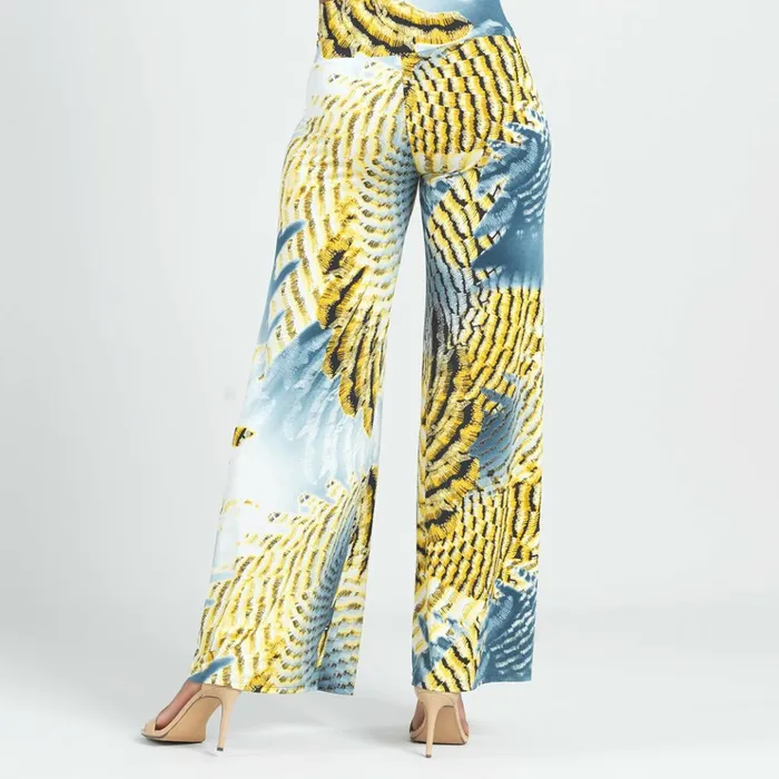 Butter Knit 8211 Palazzo Pant 8211 Palm Feather 8211 Final Sale Women Clara Sunwoo Pants Skirts