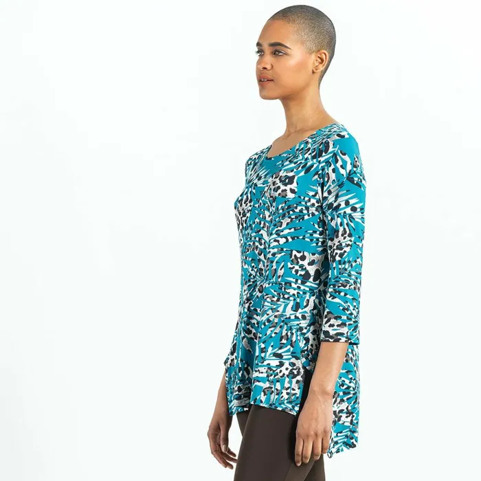 Butter Knit 8211 Parachute Hem Tunic 8211 Animal Palm 8211 Final Sale Women Clara Sunwoo Tops Tunics