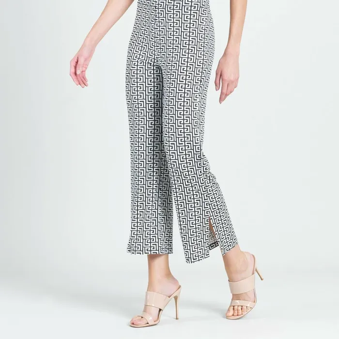 Butter Knit 8211 Side Slit Ankle Pant 8211 Greek Key 8211 Final Sale Women Clara Sunwoo Pants Skirts Butter Knit 8211 Side Slit Ankle Pant 8211 Greek Key 8211 Final Sale Women Clara Sunwoo Pants Skirts