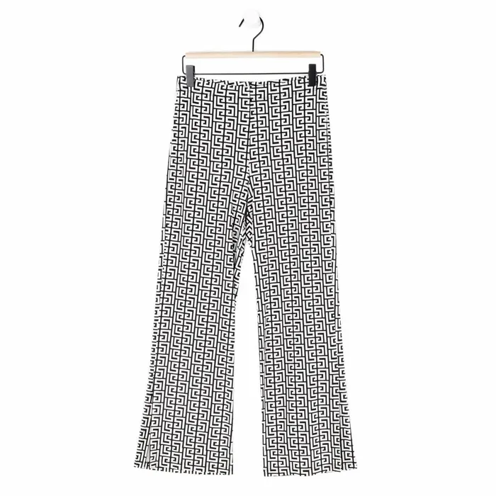 Butter Knit 8211 Side Slit Ankle Pant 8211 Greek Key 8211 Final Sale Women Clara Sunwoo Pants Skirts