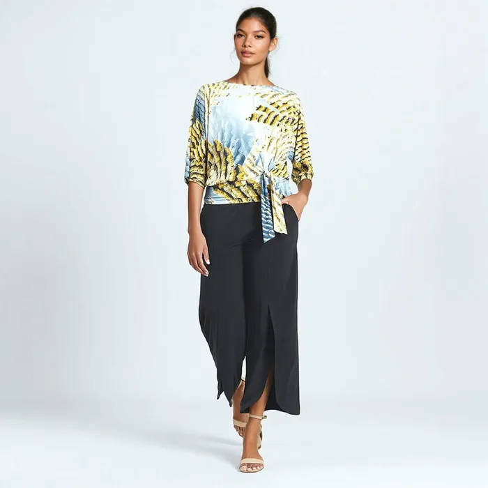 Butter Knit 8211 Side Tie Top 8211 Palm Feather 8211 Final Sale Women Clara Sunwoo Tops Tunics Butter Knit 8211 Side Tie Top 8211 Palm Feather 8211 Final Sale Women Clara Sunwoo Tops Tunics