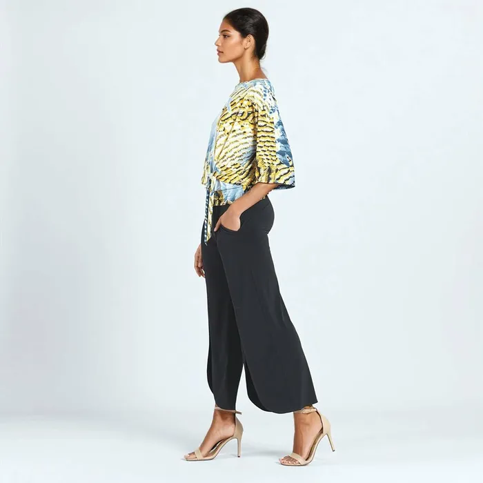 Butter Knit 8211 Side Tie Top 8211 Palm Feather 8211 Final Sale Women Clara Sunwoo Tops Tunics