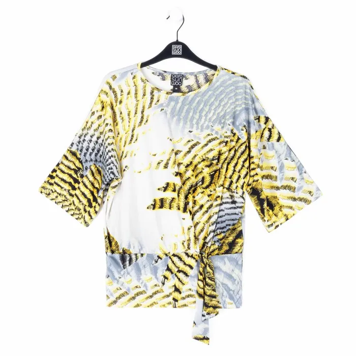 Butter Knit 8211 Side Tie Top 8211 Palm Feather 8211 Final Sale Women Clara Sunwoo Tops Tunics