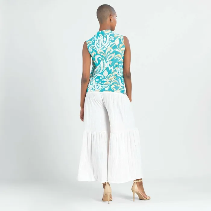 Butter Knit 8211 Sleeveless Draped Cowl Neck Top 8211 Paisley Lotus 8211 Final Sale Women Clara Sunwoo Tops Tunics