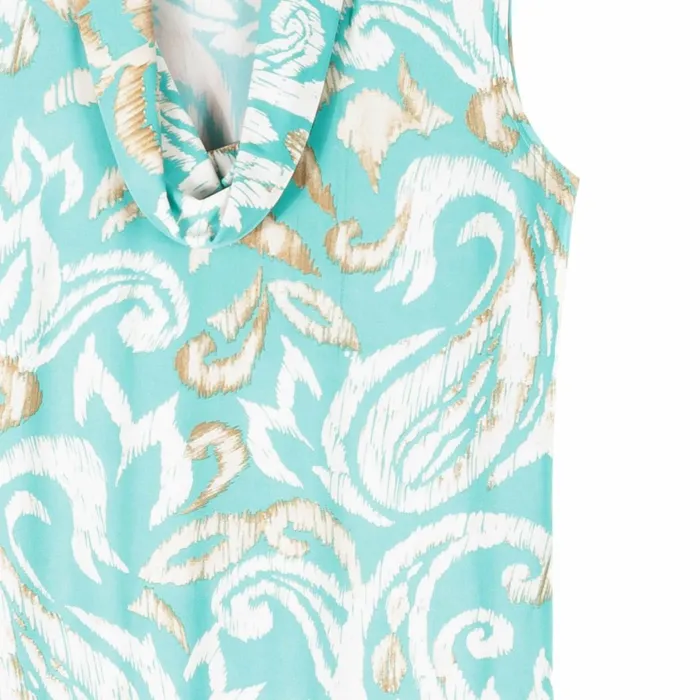 Butter Knit 8211 Sleeveless Draped Cowl Neck Top 8211 Paisley Lotus 8211 Final Sale Women Clara Sunwoo Tops Tunics