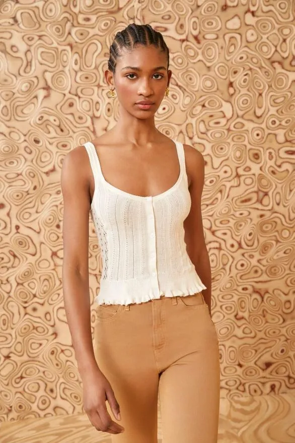 Callie Top Alabaster Women Ulla Johnson Tops Callie Top Alabaster Women Ulla Johnson Tops