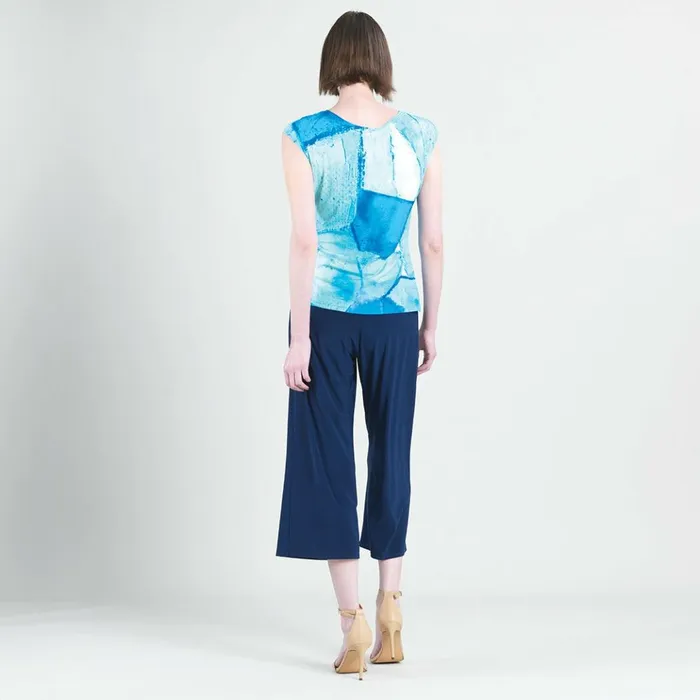 Cap Sleeve Side Tie Top 8211 Water Splash Women Clara Sunwoo Tops Tunics