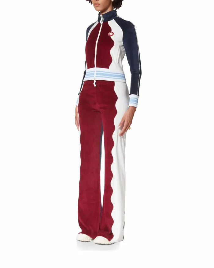 Casablanca Paris Aprs Sport Burgundy Velour Panelled Track Top 8211 Women Casablanca Paris Aprs Sport Burgundy Velour Panelled Track Top 8211 Women