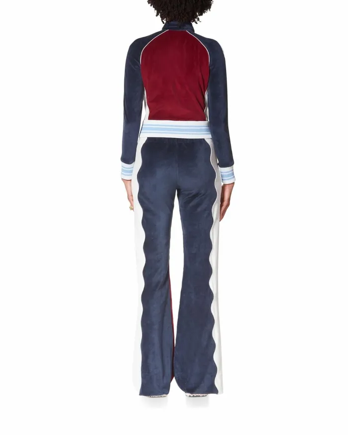 Casablanca Paris Aprs Sport Burgundy Velour Panelled Track Top 8211 Women Casablanca Paris Aprs Sport Burgundy Velour Panelled Track Top 8211 Women