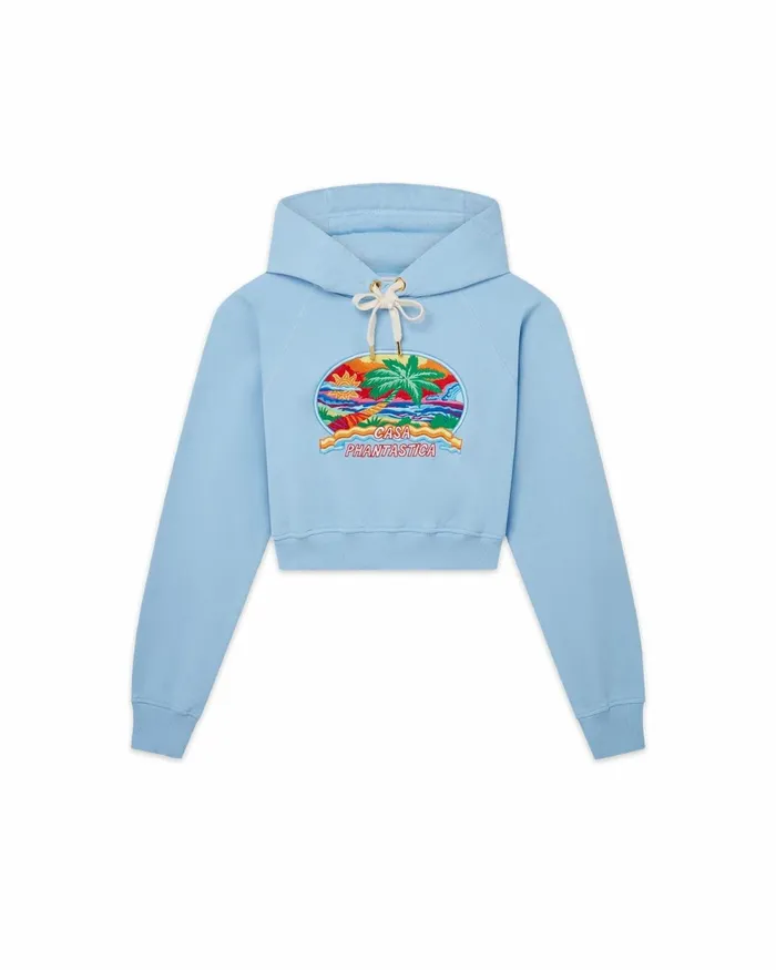 Casablanca Paris Aprs Sport Casa Phantastica Cropped Hooded Sweatshirt 8211 Women Casablanca Paris Aprs Sport Casa Phantastica Cropped Hooded Sweatshirt 8211 Women