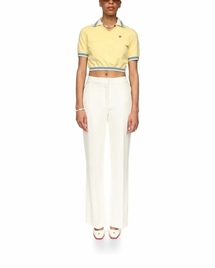 Casablanca Paris Aprs Sport Cropped Pique Polo 8211 Women Casablanca Paris Aprs Sport Cropped Pique Polo 8211 Women