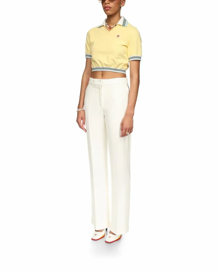 Casablanca Paris Aprs Sport Cropped Pique Polo 8211 Women Casablanca Paris Aprs Sport Cropped Pique Polo 8211 Women
