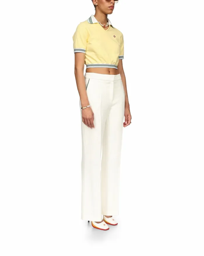 Casablanca Paris Aprs Sport Cropped Pique Polo 8211 Women Casablanca Paris Aprs Sport Cropped Pique Polo 8211 Women