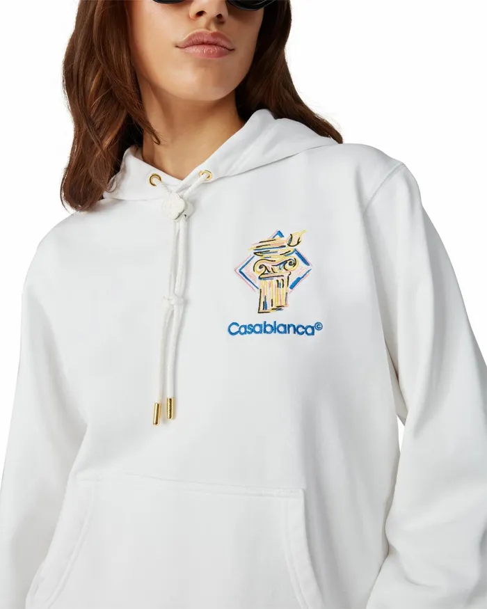 Casablanca Paris Aprs Sport Diamond Column Hooded Sweatshirt 8211 Women