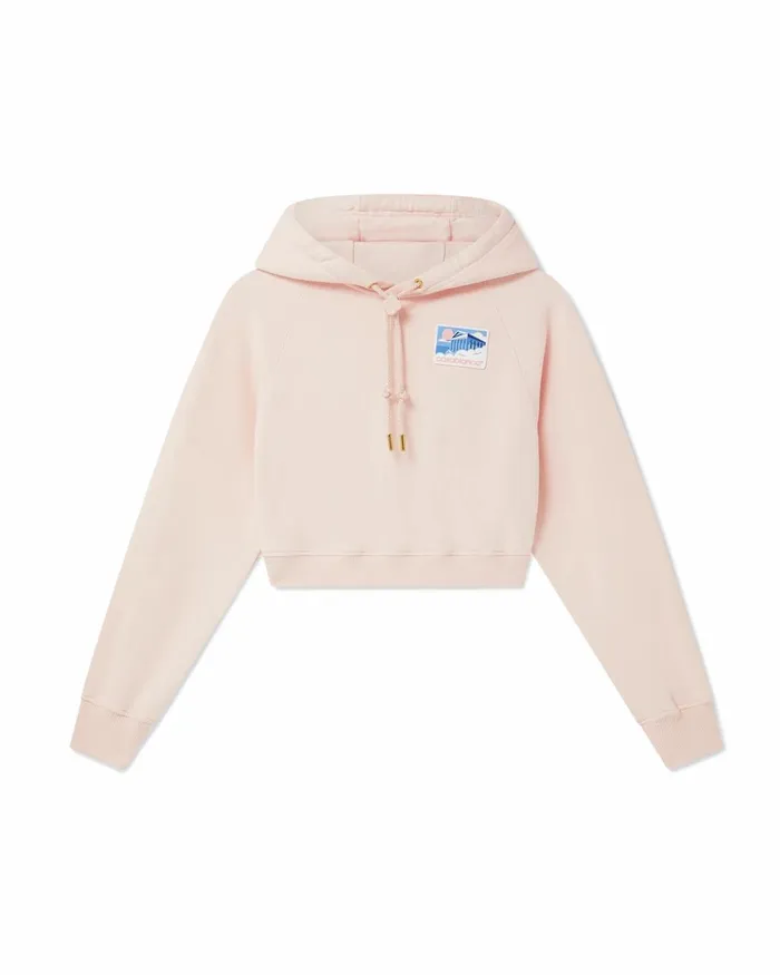Casablanca Paris Aprs Sport Greek Temple Cropped Hooded Sweatshirt 8211 Women
