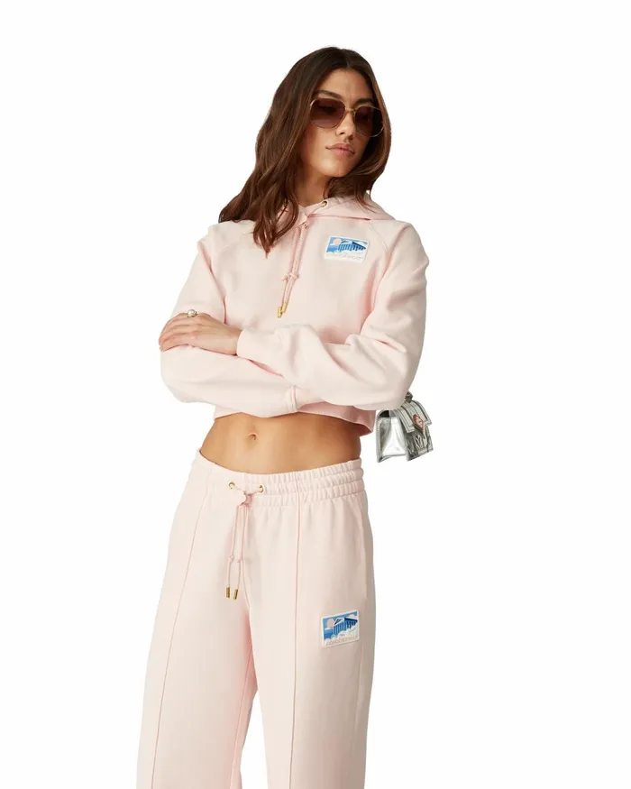 Casablanca Paris Aprs Sport Greek Temple Cropped Hooded Sweatshirt 8211 Women
