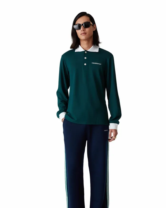 Casablanca Paris Aprs Sport Long Sleeve Polo Shirt 8211 Men Casablanca Paris Aprs Sport Long Sleeve Polo Shirt 8211 Men