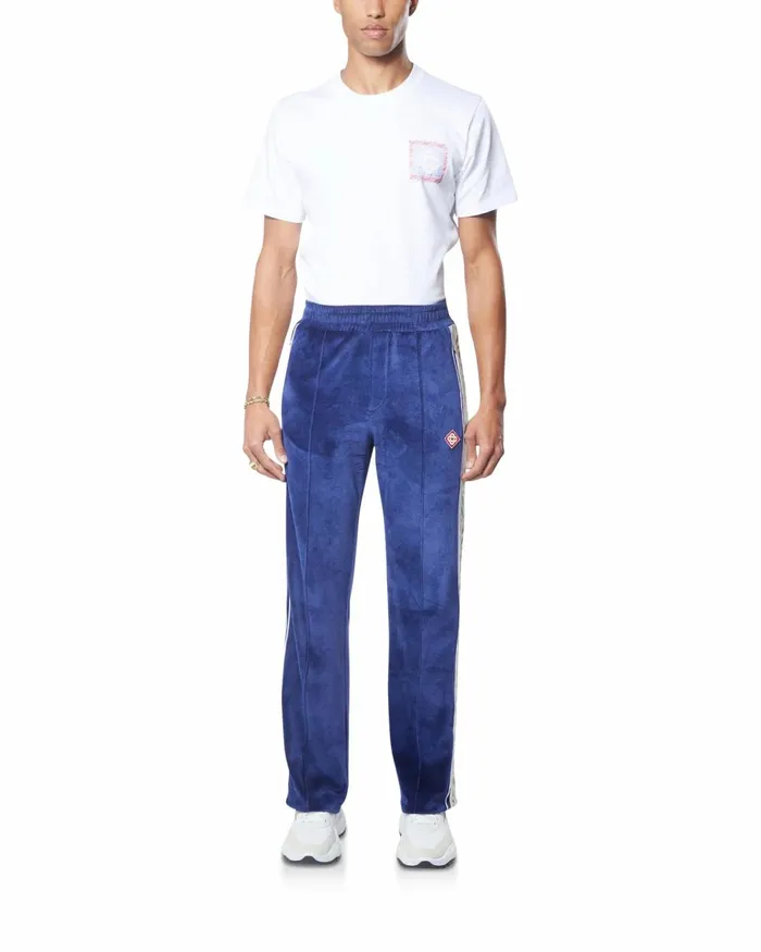 Casablanca Paris Aprs Sport Navy Modal Velour Laurel Taped Tracksuit Bottoms 8211 Men