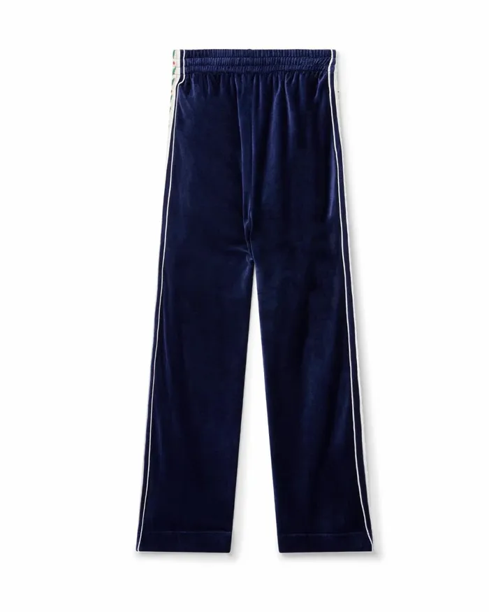 Casablanca Paris Aprs Sport Navy Modal Velour Laurel Taped Tracksuit Bottoms 8211 Men