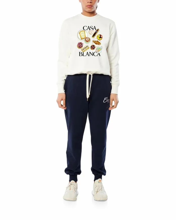 Casablanca Paris Aprs Sport Patisseries En Vol Printed Boyfriend Sweatshirt 8211 Women Casablanca Paris Aprs Sport Patisseries En Vol Printed Boyfriend Sweatshirt 8211 Women