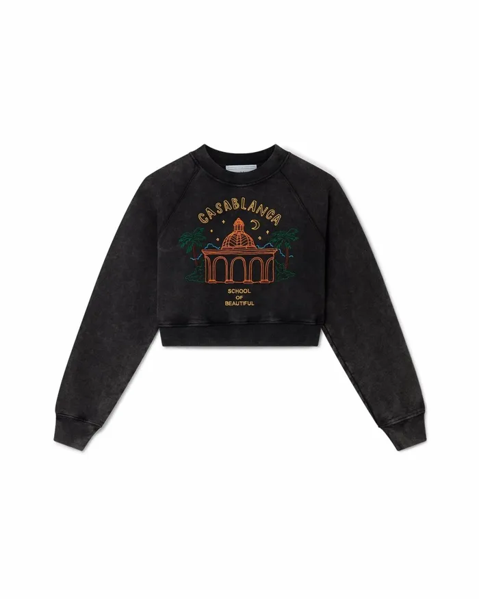 Casablanca Paris Aprs Sport School Of Beautiful Cropped Sweatshirt 8211 Women Casablanca Paris Aprs Sport School Of Beautiful Cropped Sweatshirt 8211 Women