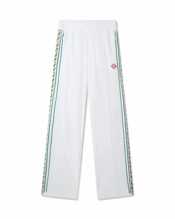 Casablanca Paris Aprs Sport White Modal Velour Laurel Taped Tracksuit Bottoms 8211 Men