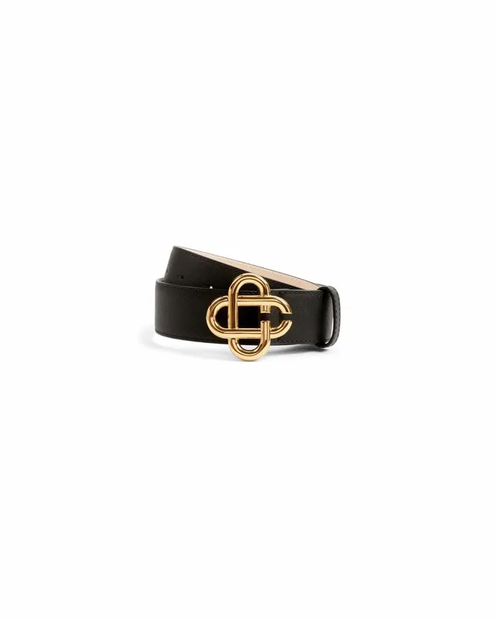 Casablanca Paris Belts Black CC Logo Buckle Belt 8211 Women