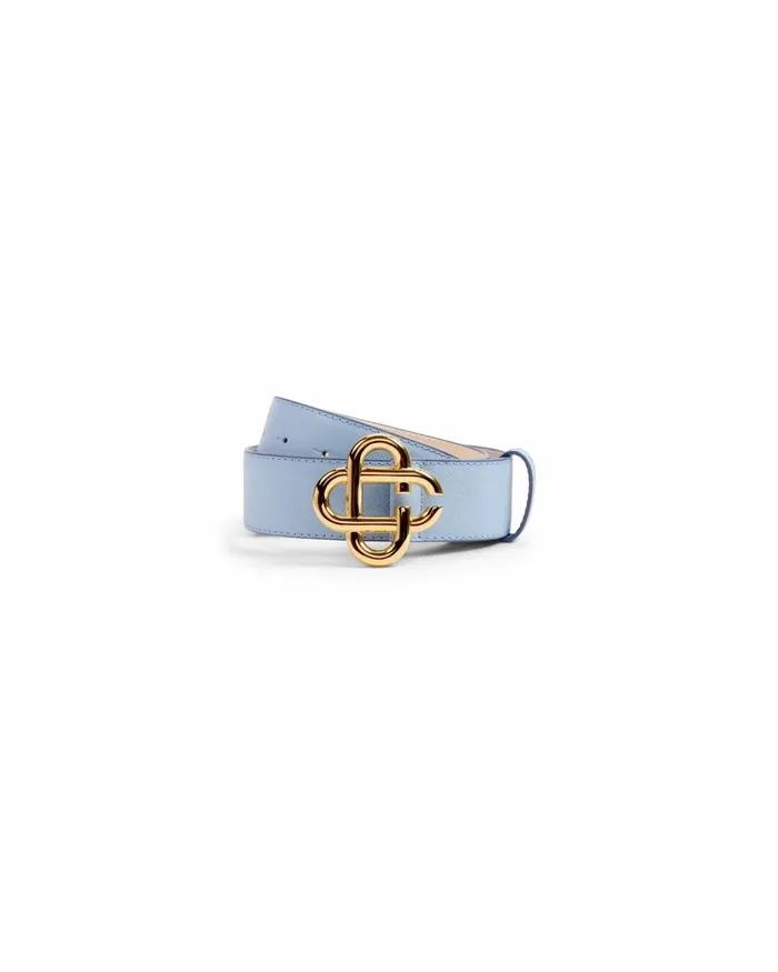 Casablanca Paris Belts Blue CC Logo Buckle Belt 8211 Men