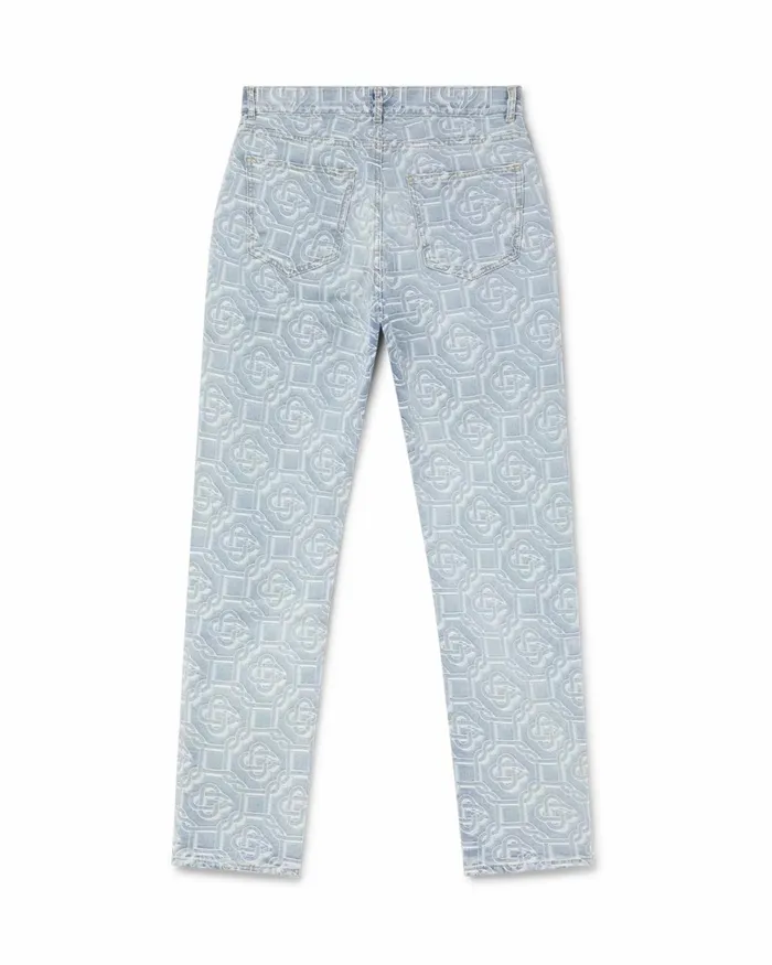 Casablanca Paris Denim Denim Bleached Monogram Trousers 8211 Men