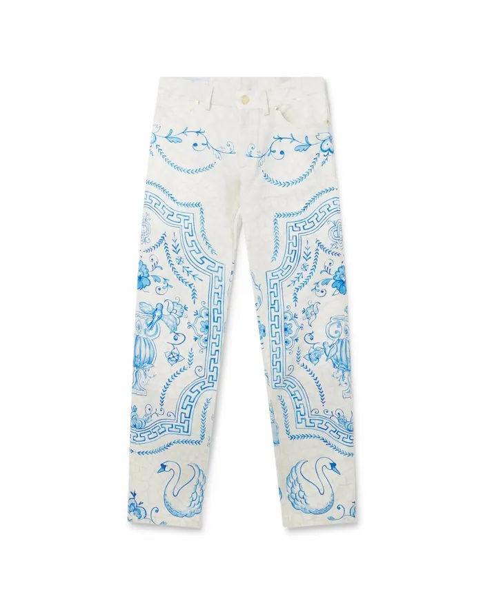 Casablanca Paris Denim Plat A Dessert Blanc Denim Trousers 8211 Men