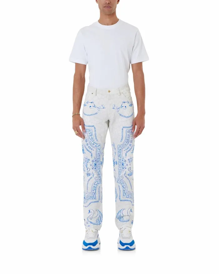 Casablanca Paris Denim Plat A Dessert Blanc Denim Trousers 8211 Men