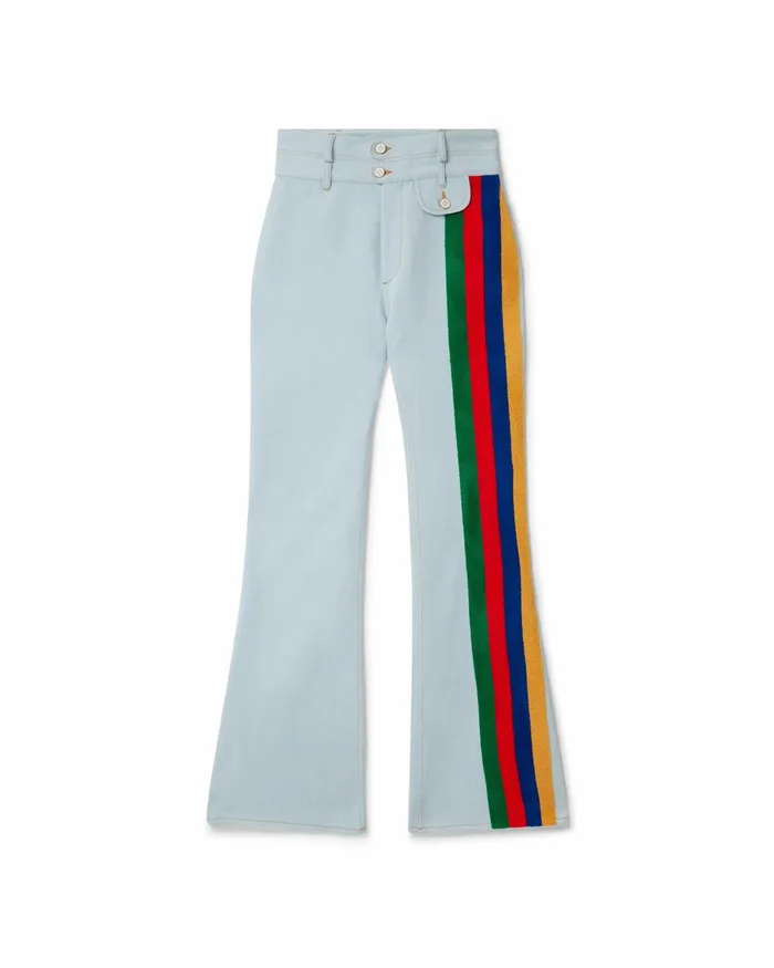 Casablanca Paris Denim Rainbow Embroidery Jeans 8211 Women