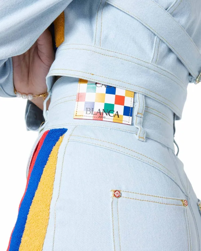 Casablanca Paris Denim Rainbow Embroidery Jeans 8211 Women Casablanca Paris Denim Rainbow Embroidery Jeans 8211 Women
