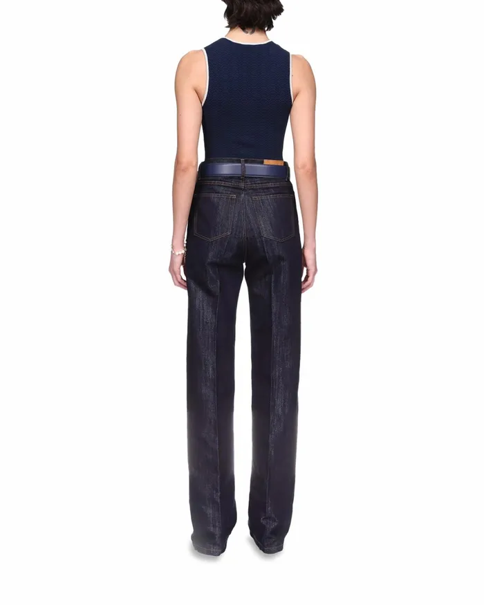 Casablanca Paris Denim Washed Indigo Silver Lurex Jeans 8211 Women