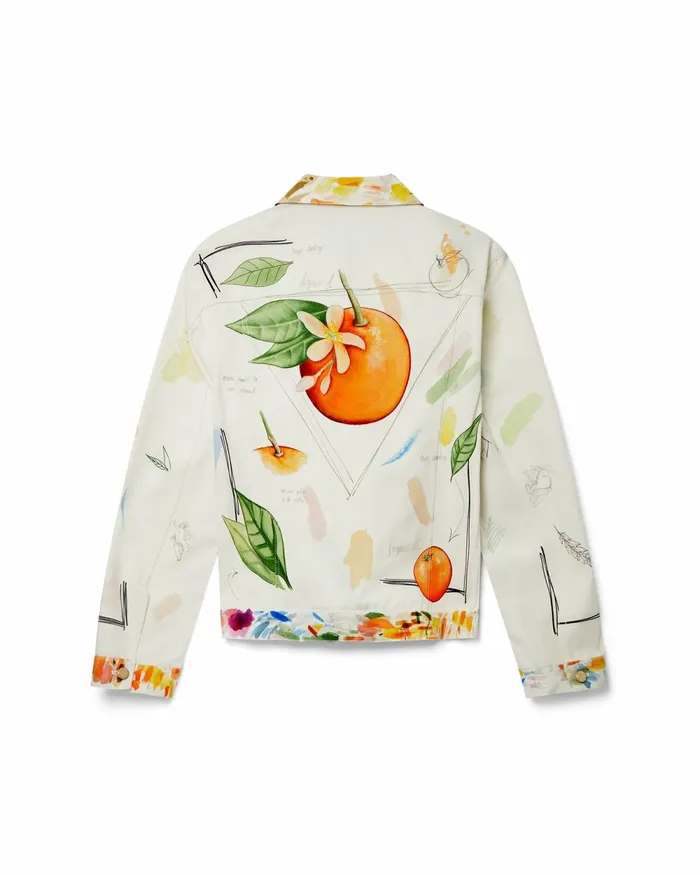 Casablanca Paris Denim Work In Progress Classic Printed Denim Jacket 8211 Women