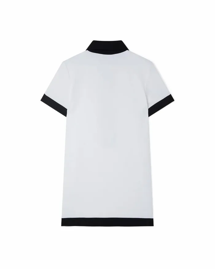 Casablanca Paris Dresses Black and White Wave Polo Dress 8211 Women