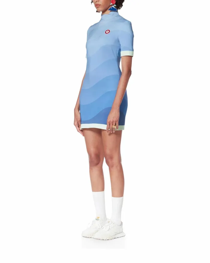 Casablanca Paris Dresses Blue Gradient Wave Dress 8211 Women
