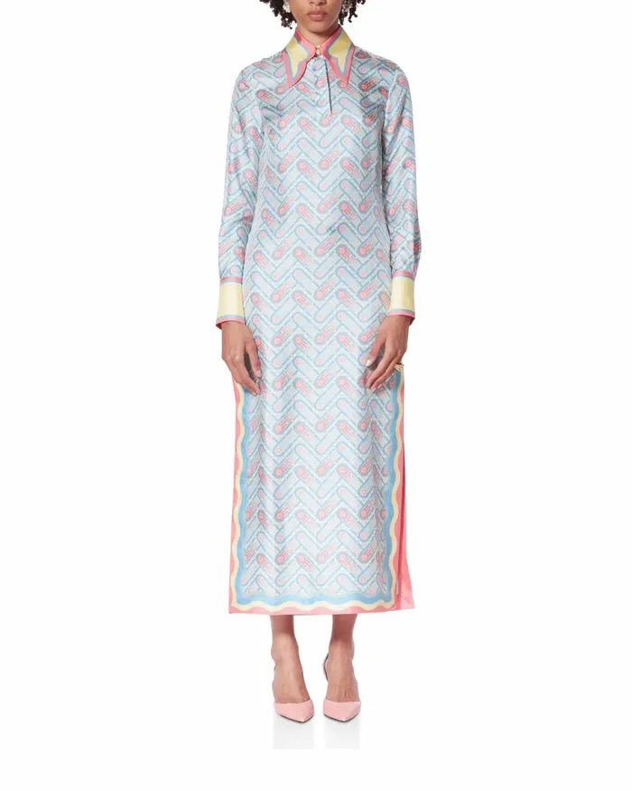 Casablanca Paris Dresses Candy Ping Pong Silk Dress 8211 Women