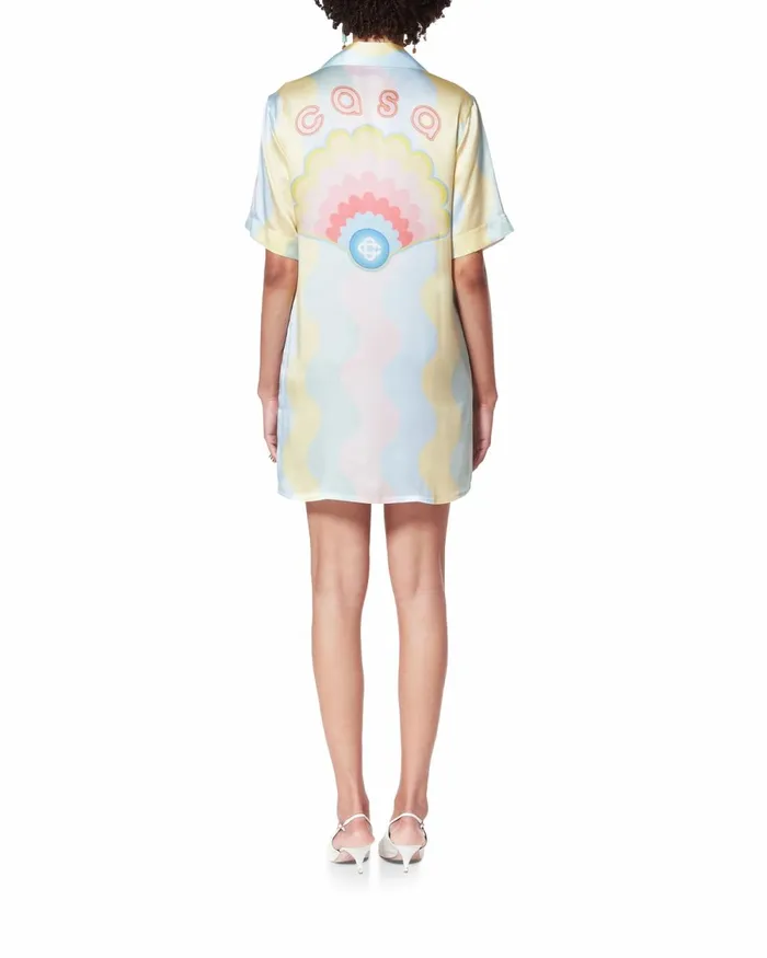 Casablanca Paris Dresses Casa Shell Wave Silk Dress 8211 Women