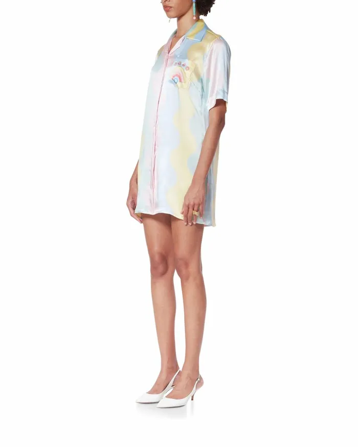 Casablanca Paris Dresses Casa Shell Wave Silk Dress 8211 Women