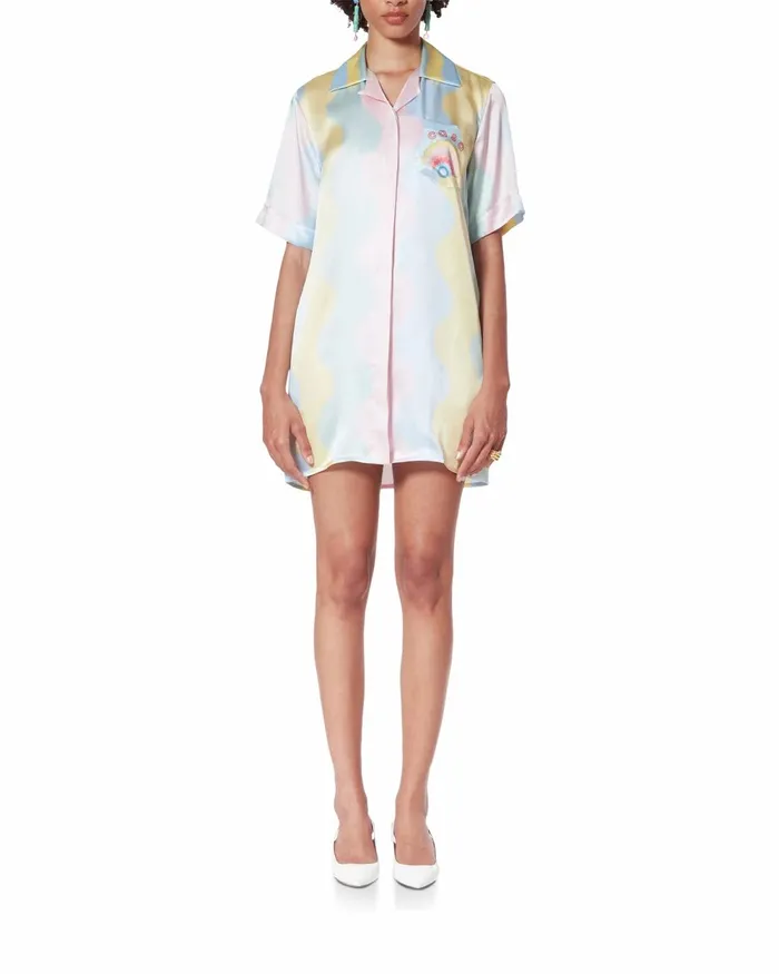 Casablanca Paris Dresses Casa Shell Wave Silk Dress 8211 Women